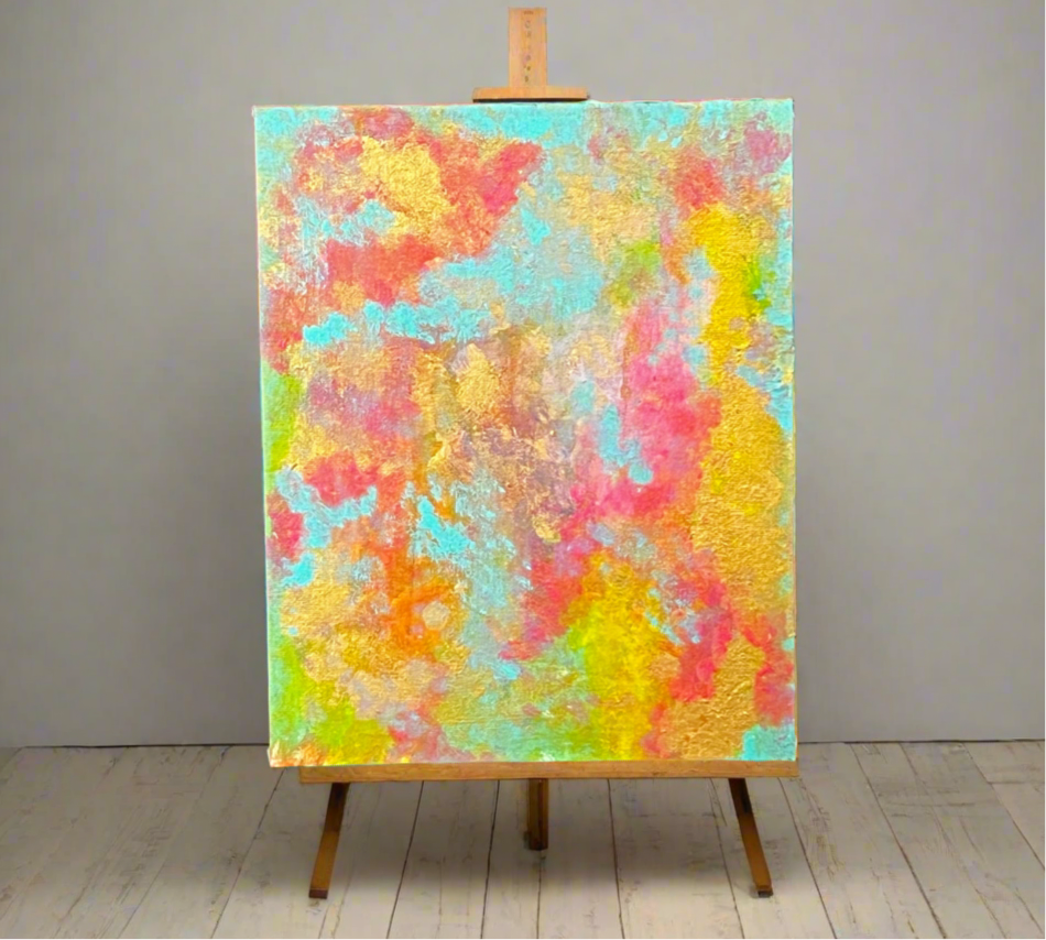 Golden kaleidosco - DJB ArtPainting, canvas, artwork, art, unique