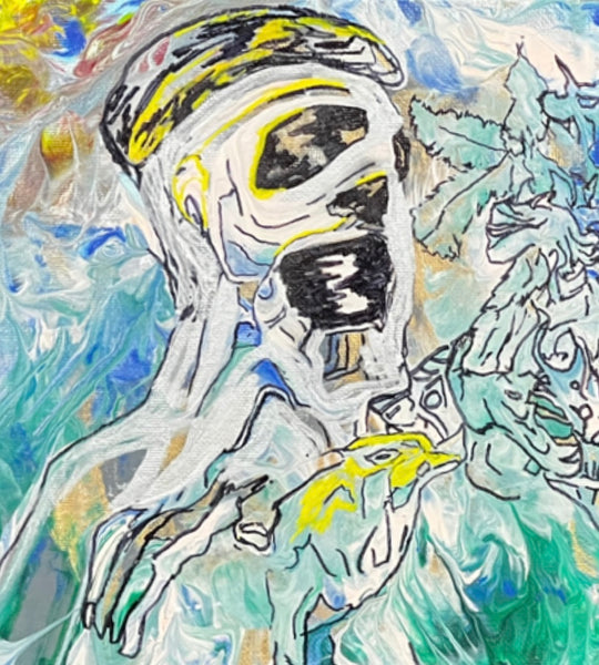 Masked reflection - DJB ArtPainting, canvas, artwork, art, unique