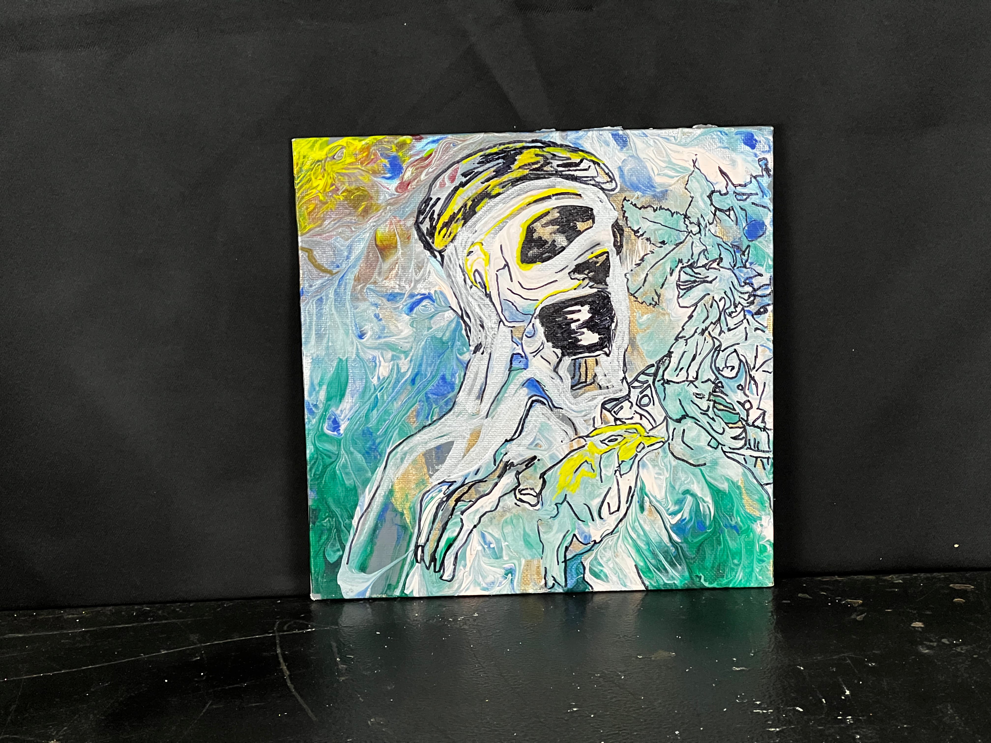 Masked reflection - DJB ArtPainting, canvas, artwork, art, unique