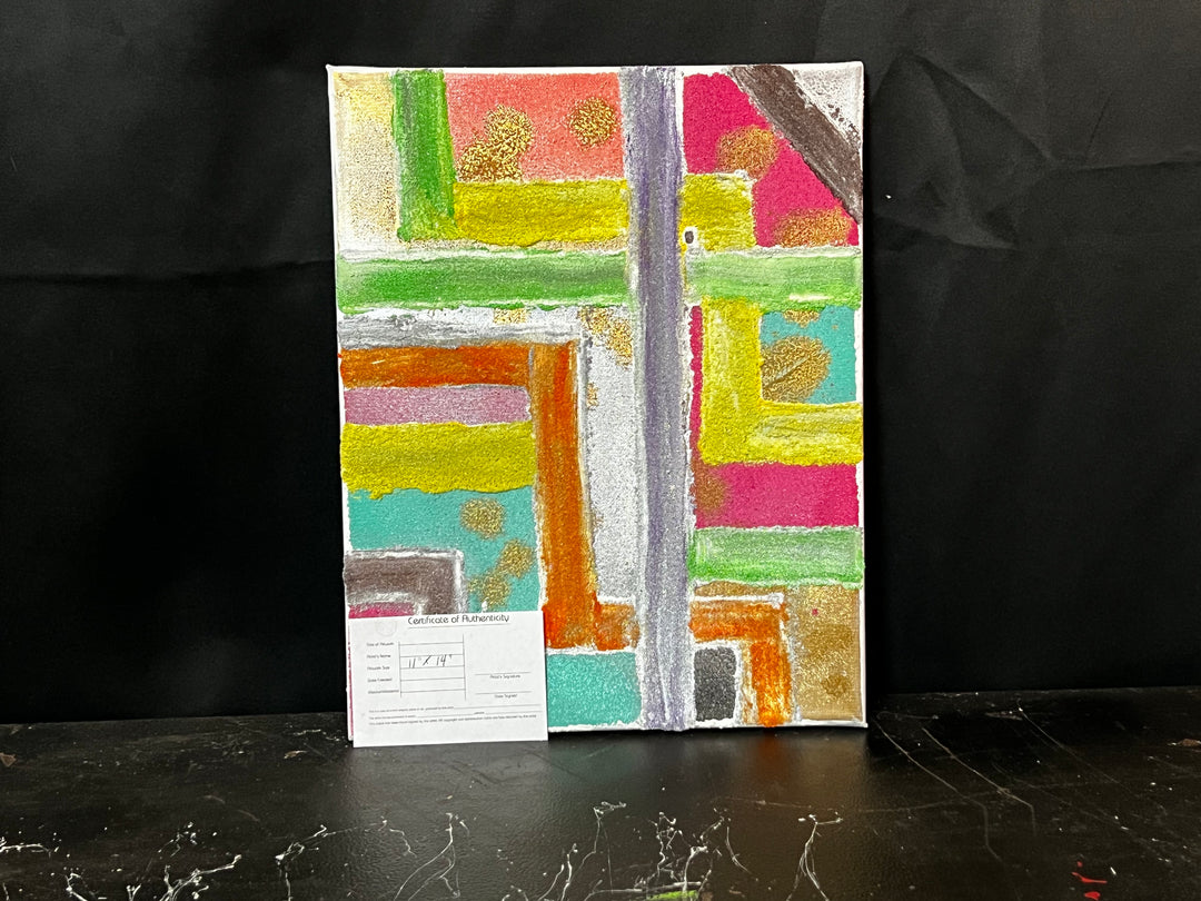 Colorful gridlock - DJB ArtPainting, canvas, artwork, art, unique