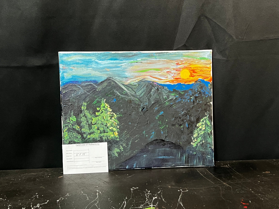 mountain dawn - DJB ArtPainting, canvas, artwork, art, unique