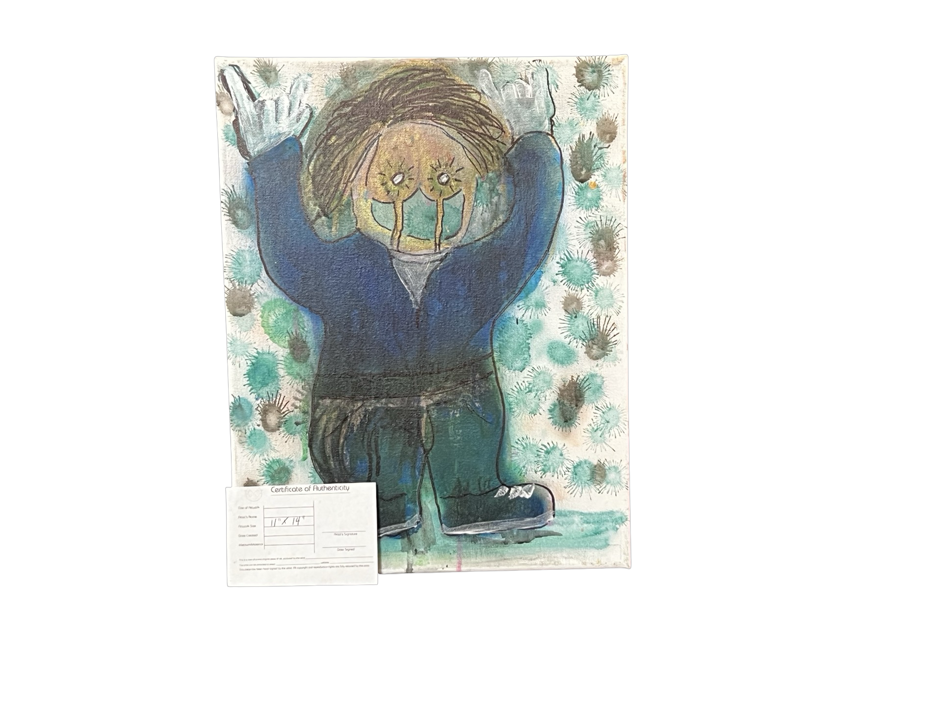 muffled joy - DJB ArtPainting, canvas, artwork, art, unique