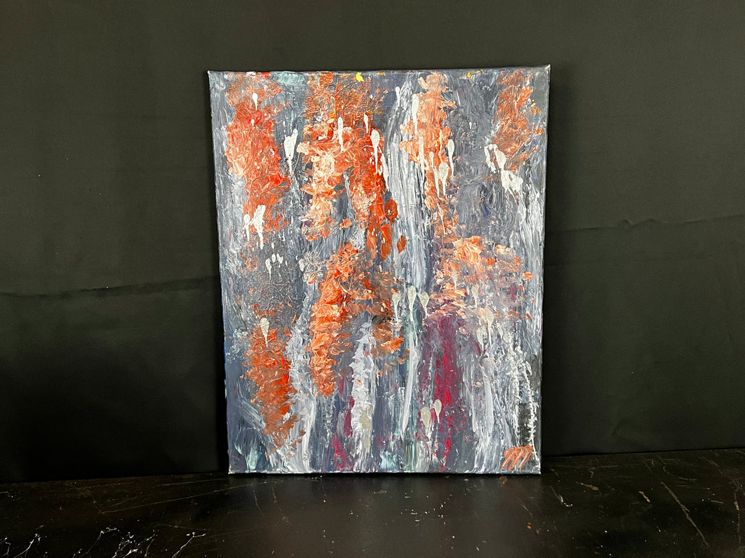 Embers in the rain - DJB ArtPainting, canvas, artwork, art, unique