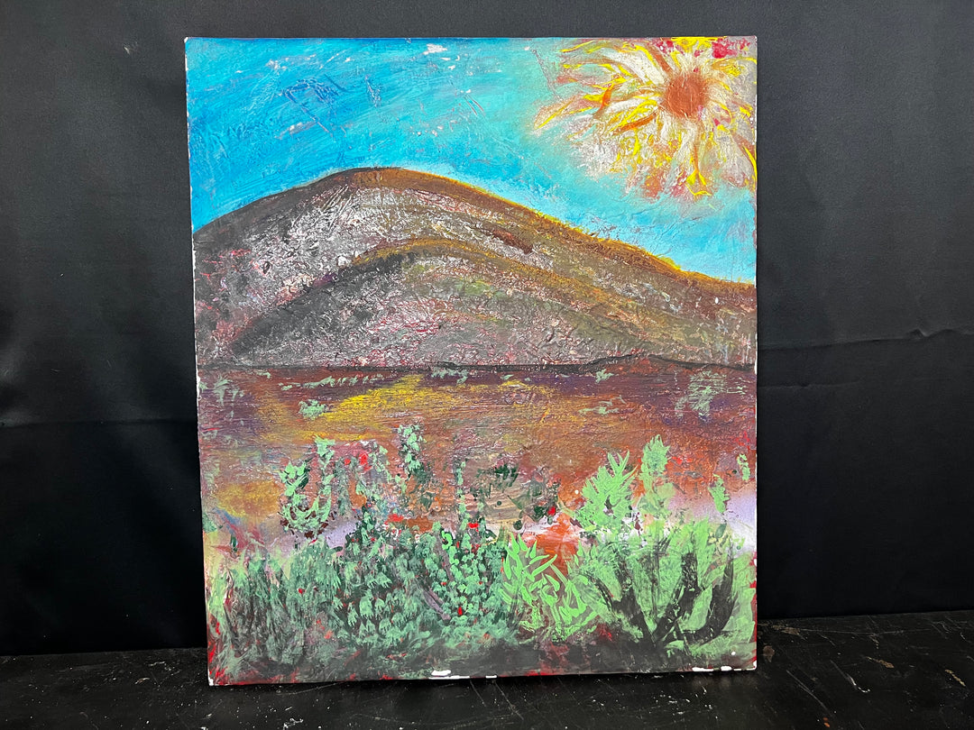 Sun-kissed peak - DJB ArtPainting, canvas, artwork, art, unique