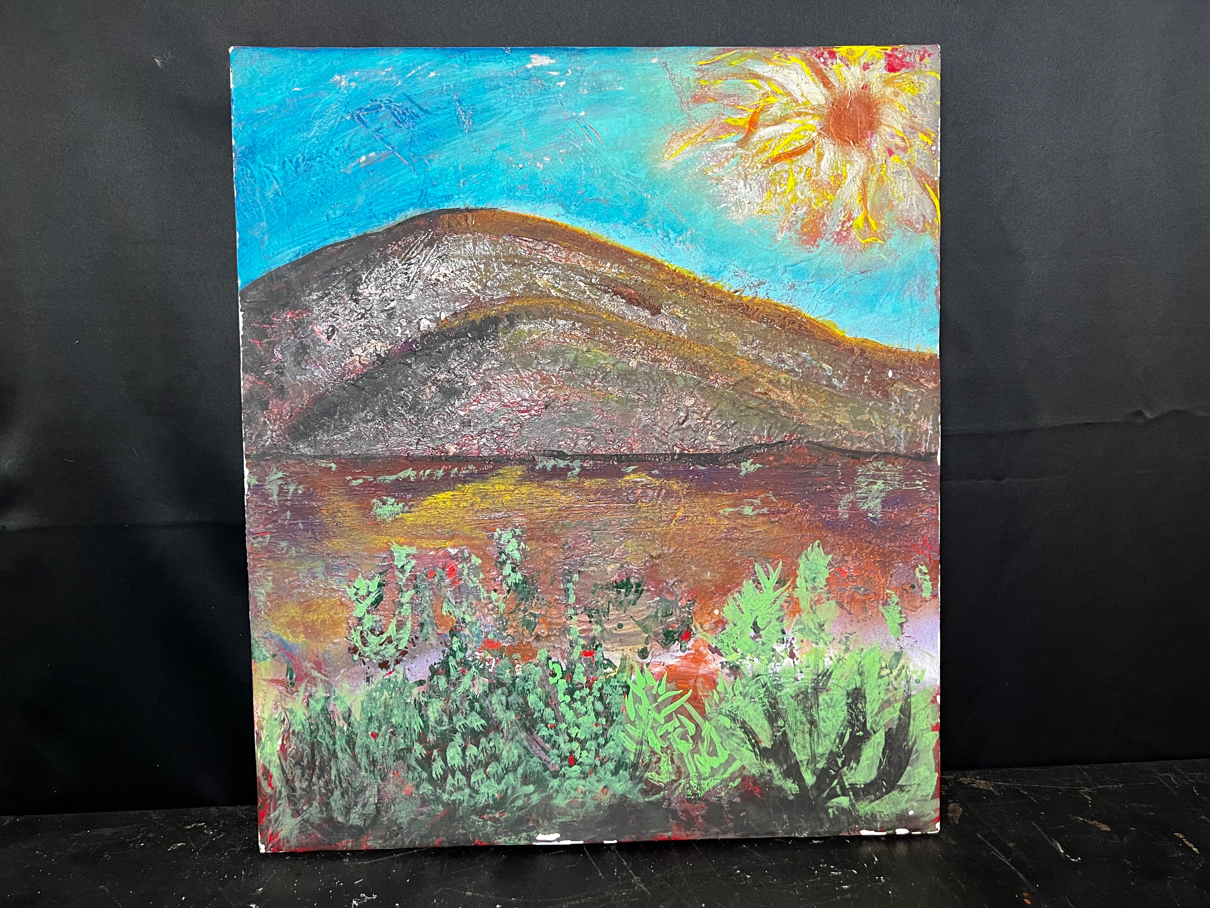 Sun-kissed peak - DJB ArtPainting, canvas, artwork, art, unique