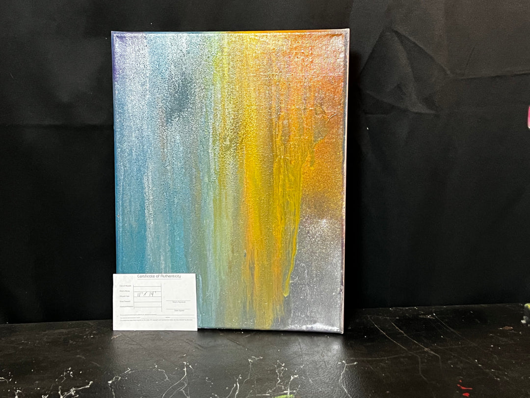 Sunset cascade - DJB ArtPainting, canvas, artwork, art, unique