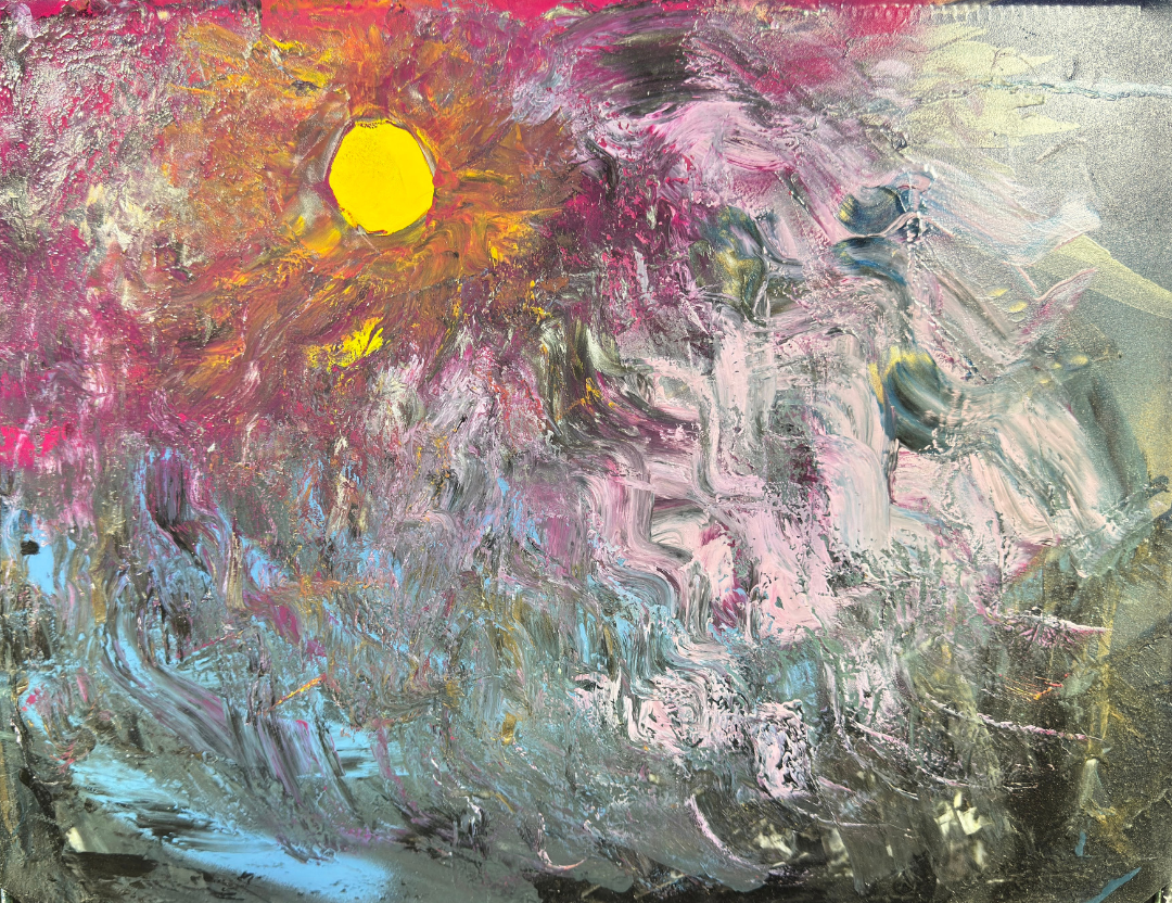 Ethereal Sunburst - DJB ArtPainting, canvas, artwork, art, unique