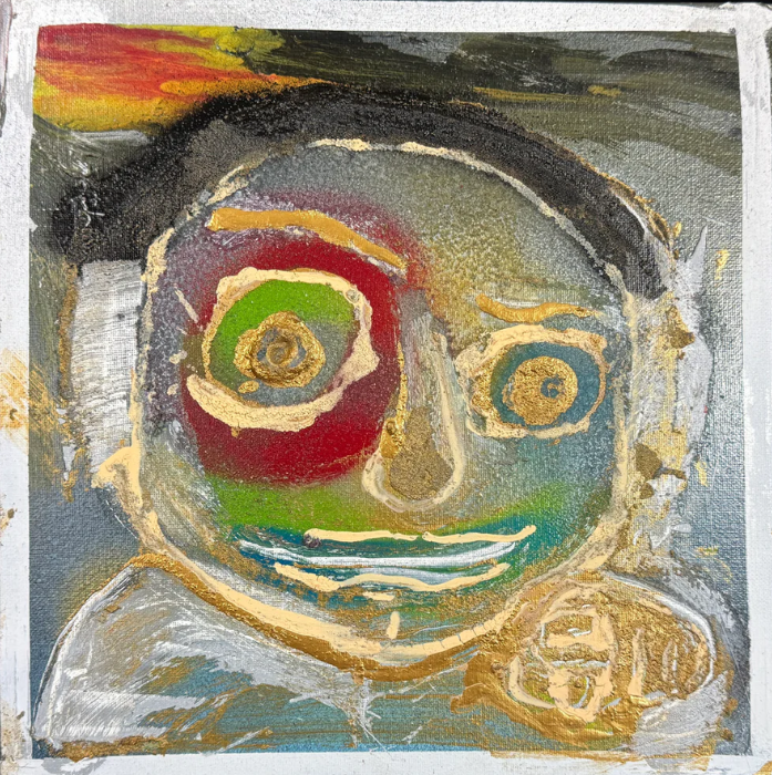 The Golden Paradox: Joy and Mystery Intertwined - DJB ArtPainting, canvas, artwork, art, unique